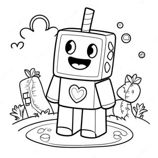 Página para Colorir Aventura Divertida dos Alphablocks | Página para colorir de Alphablocks
