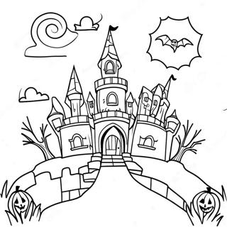 Cidade do Halloween Páginas para Colorir