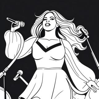 Beyonce Páginas para Colorir