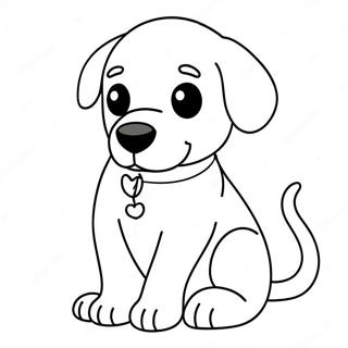 Cachorrinho Realista Fácil Páginas para Colorir