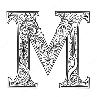 Letra M Páginas para Colorir