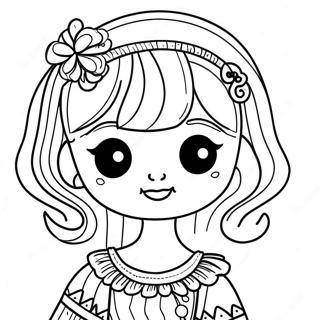 Página para Colorir da Boneca | Página para colorir de Boneca