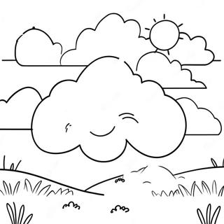 Nuvem Páginas para Colorir