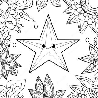 Página para Colorir das Estrelas Brilhantes | Página para colorir de Celestial