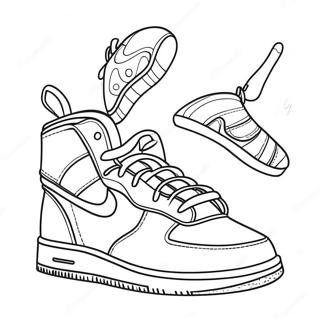 Tênis Páginas para Colorir