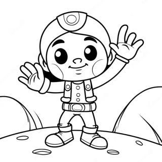 Página para colorir de aventura de personagem de desenho animado | Página para colorir de Programa de TV