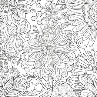Flor Difícil Páginas para Colorir