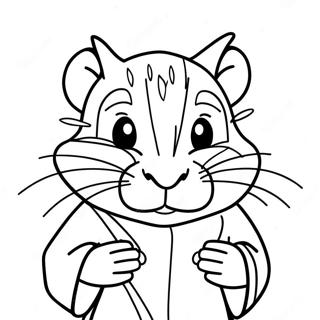 Página para colorir de Splinter | Página para colorir de Splinter