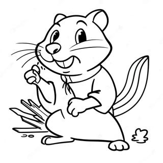 Página para colorir de Splinter em ação | Página para colorir de Splinter
