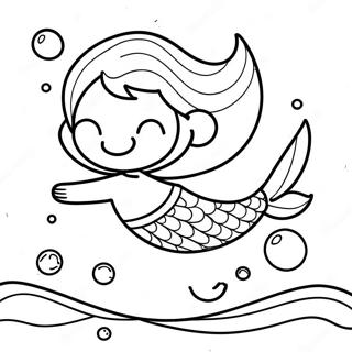 Menino Sereia Páginas para Colorir