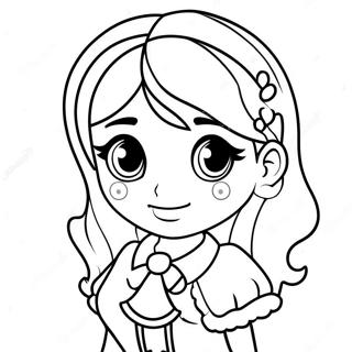 Página para colorir do Personagem Ruby de Rainbow High | Página para colorir de Rainbow High Ruby