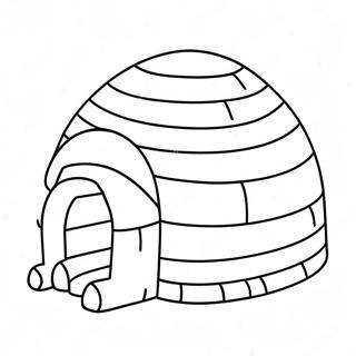 Página para Colorir do Igloo | Página para colorir de Igloo