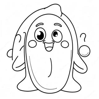 Página para Colorir do Personagem Bloop Fofo | Página para colorir de Bloop