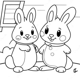 Página para Colorir do Max e da Ruby | Página para colorir de Max e Ruby