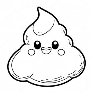 Página para Colorir de Emoji de Cocô Fofo | Página para colorir de Cocô