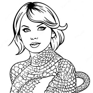 Taylor Swift Reputação Páginas para Colorir