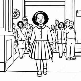 Ruby Bridges Páginas para Colorir