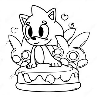 Feliz Aniversário Sonic Páginas para Colorir