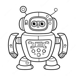 Página para Colorir do Robô de Programação Divertido | Página para colorir de Programação