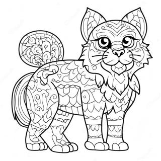 Página para Colorir de Animais em Arte Pixel Colorida | Página para colorir de Pixel