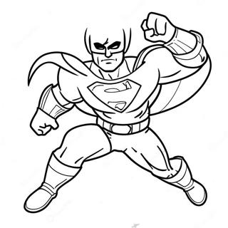 Página para Colorir Superflex Hero em Ação | Página para colorir de Superflex