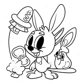 Página para Colorir Tiny Toons | Página para colorir de Tiny Toons