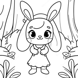 Garota Coelho Anime Páginas para Colorir