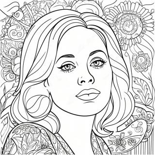 Página para Colorir da Adele | Página para colorir de Adele