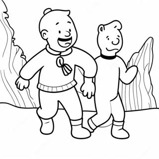 Tintin Páginas para Colorir