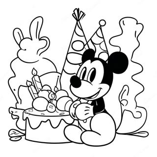 Aniversário da Disney Páginas para Colorir