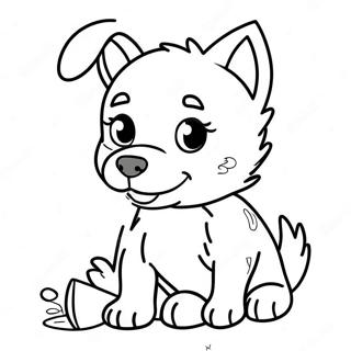Cão Azul Páginas para Colorir