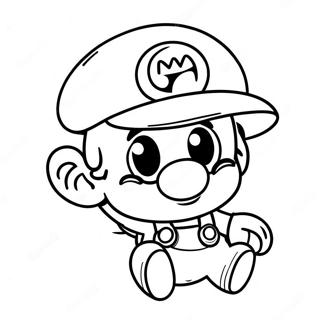 Bebê Mario Páginas para Colorir