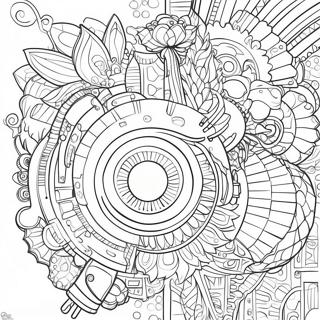 Página para colorir de Design Criativo de Engenharia | Página para colorir de STEM