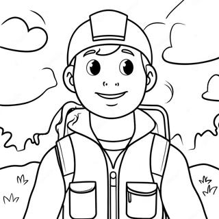 Página para Colorir Ryan Aventureiro | Página para colorir de Ryan