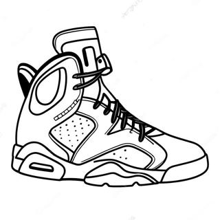 Contorno do Jordan 6 Páginas para Colorir