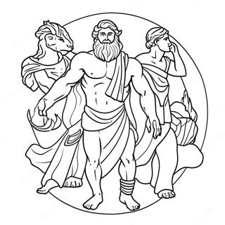 Mitologia Avançada Páginas para Colorir