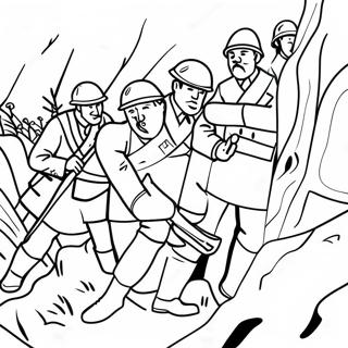 Guerra de Trincheiras WW1 Páginas para Colorir