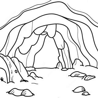 Página para Colorir Caverna | Página para colorir de Caverna