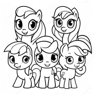 Equipe de Marcas de Corte do Meu Pequeno Pônei Páginas para Colorir