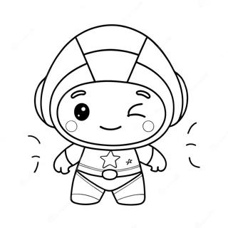 Página para Colorir do Personagem Fofo Nova | Página para colorir de Nova
