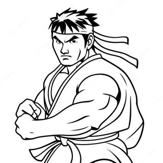Página para Colorir do Ryu | Página para colorir de Ryu