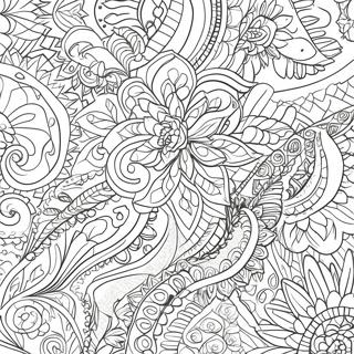 Página para Colorir de Padrões de Cachecol Coloridos | Página para colorir de Cachecol