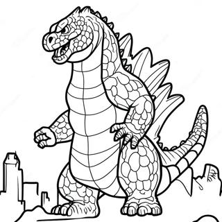 Página para Colorir de Godzilla | Página para colorir de Godzilla