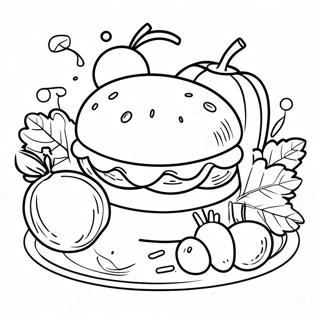 Comida Simples Páginas para Colorir