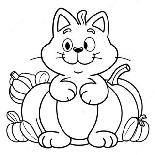 Garfield Ação de Graças Páginas para Colorir