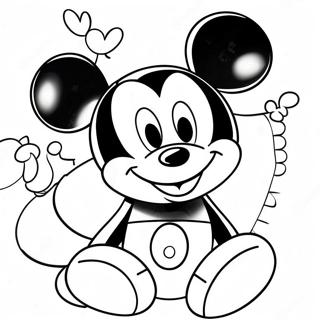 Disney Feliz Aniversário Páginas para Colorir