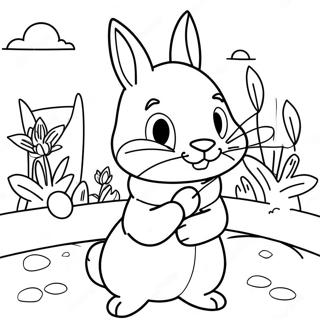 Página para Colorir do Coelho Pedro | Página para colorir de Peter