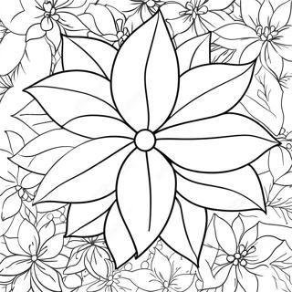 Modelo de Poinsettia Páginas para Colorir