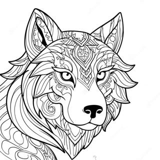 Cabeça de Lobo Páginas para Colorir