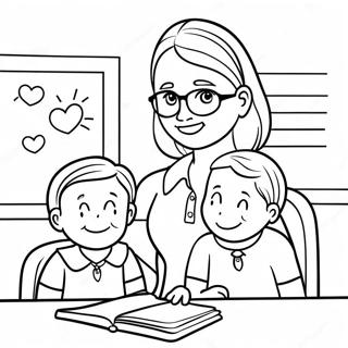 Apreciação da Professora Fofa Páginas para Colorir